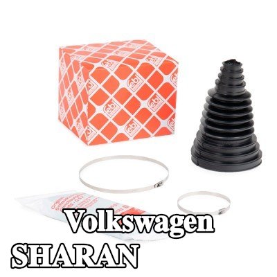 FEBI BILSTEIN غطاء مفصل CV المحور الأمامي, المحور الخلفي, مع شحم, مع مشابك — Volkswagen Sharan