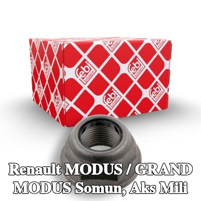 FEBI BILSTEIN Somun, arka aks ucu — Renault Modus / Grand Modus