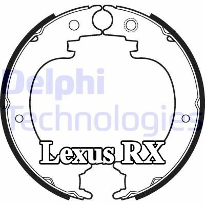 DELPHI أحذية فرامل اليد — Lexus Rx