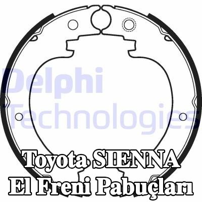 DELPHI El freni pabuçları — Toyota Sienna