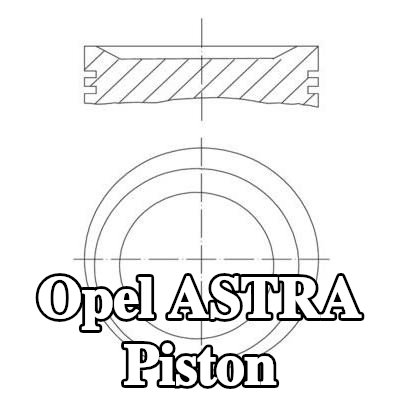 MAHLE Soğutma kanalı olmayan piston — 1995 Opel Astra