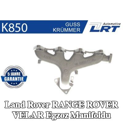 LRT Montaj parçaları ile egzoz manifoldu, ısı kalkanı olmadan — Land Rover Range Rover Velar