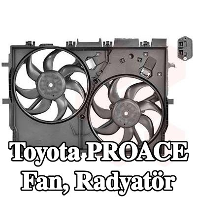 VAN WEZEL Fan, elektrik motorlu radyatör — Toyota Proace