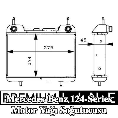 MAHLE Conta/sızdırmazlık elemanı olmayan motor yağı soğutucusu — 1990 Mercedes-Benz 124-Series