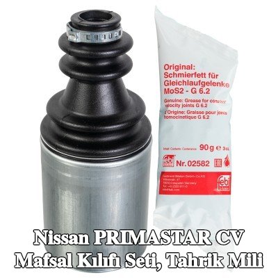 FEBI BILSTEIN CV kılıf kiti, ön aks sağ tahrik mili, Termoplastik polyester elastomer — 2002 Nissan Primastar