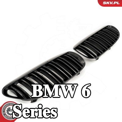 ESEN SKV شبكة المبرد على الجانبين, لامع, أسود — 2003 BMW 6 Series