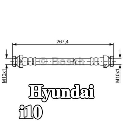 BOSCH خرطوم الفرامل 245mm — 2012 Hyundai i10