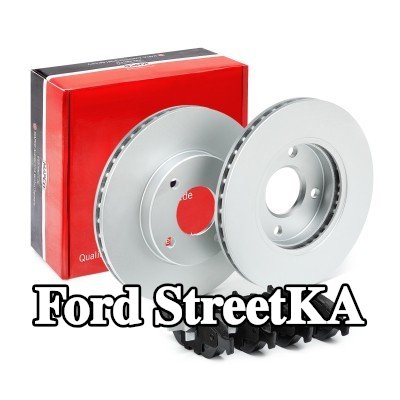 MAPCO مجموعة أقراص الفرامل والوسادات للمحور الأمامي, مُهوى — Ford StreetKA