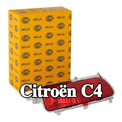 HELLA مصباح الضباب الخلفي الأيسر, مع لمبة — 2012 Citroën C4