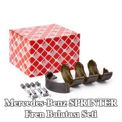 FEBI BILSTEIN Arka aks fren pabucu seti, sabitleme/montaj malzemesi ile — Mercedes-Benz Sprinter