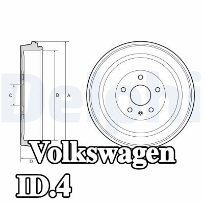 DELPHI أسطوانة الفرامل 333mm — Volkswagen Id.4
