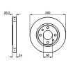 BOSCH Fren diski Dış Çap: 260mm, Havalandırmalı, içten havalandırmalı, Yağlanmış, cıvata/vida ile — Peugeot 406 (10)