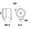 MAHLE Alternatör 70A — 1997 Land Rover Defender (2)