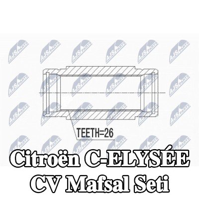 NTY CV mafsalı kiti Ön Aks — Citroën C-elysée
