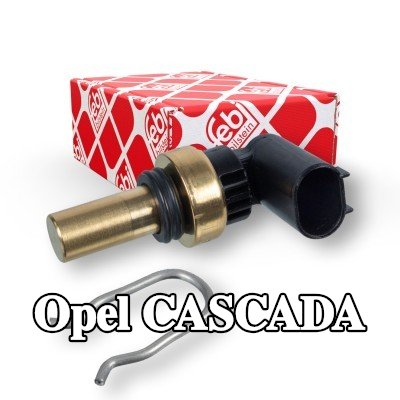 FEBI BILSTEIN مستشعر, مستشعر درجة حرارة سائل التبريد مع حشية/مانع تسرب, مع زنبرك تثبيت — Opel Cascada