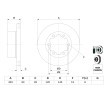 BOSCH Fren diski Dış Çap: 303mm, Havalandırmalı, içten havalandırmalı, Kaplamalı — 2012 Mercedes-Benz Sprinter (9)