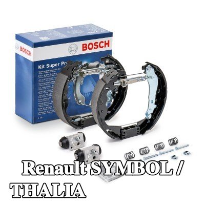 BOSCH مجموعة فرامل أسطوانية مع الملحقات, مع أسطوانة فرامل العجلة — Renault Symbol / Thalia
