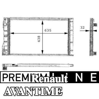 MAHLE مبرد المحرك — Renault Avantime
