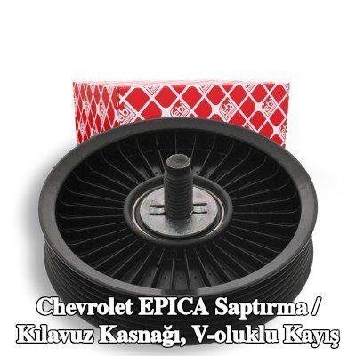 FEBI BILSTEIN Saptırma / kılavuz kasnağı, V-ribbed belt Outer Diameter: 112mm, vida ile — Chevrolet Epica