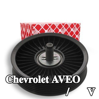 FEBI BILSTEIN بكرة الانحراف/التوجيه, V-ribbed belt Outer Diameter: 112mm, مع برغي — 2010 Chevrolet Aveo