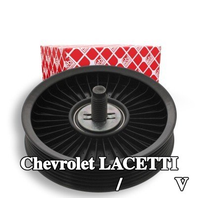 FEBI BILSTEIN بكرة الانحراف/التوجيه, V-ribbed belt Outer Diameter: 112mm, مع برغي — Chevrolet Lacetti