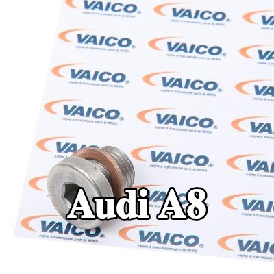 VAICO سدادة حوض الزيت بجودة VAICO الأصلية, M10, مع حلقة مانعة للتسرب — Audi A8