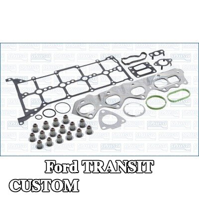 AJUSA مجموعة حشيات, رأس الأسطوانة مع أختام صمامات, بدون حشية رأس الأسطوانة — Ford Transit Custom