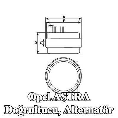 HC-Cargo Doğrultucu, alternatör — 1999 Opel Astra