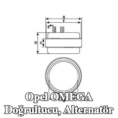 HC-Cargo Doğrultucu, alternatör — 2000 Opel Omega