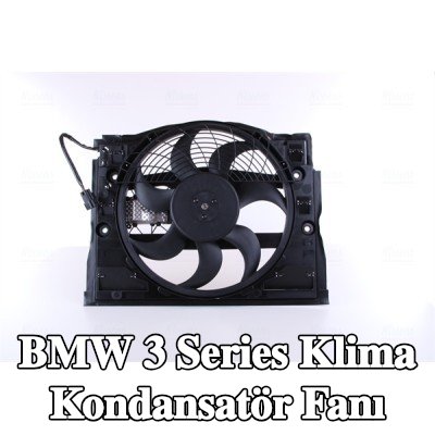 NISSENS Kontrol ünitesi ile klima kondansatör fanı — BMW 3 Series