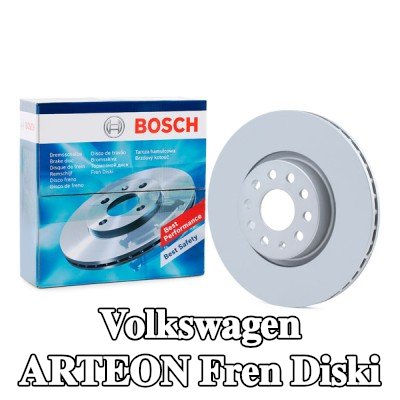 BOSCH Fren diski Dış Çap: 312mm, Havalandırmalı, Kaplamalı, cıvata/vida ile — Volkswagen Arteon