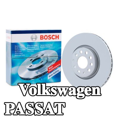 BOSCH القطر الخارجي لقرص المكابح: 312mm, مُهوى, مطلي, مع مسامير/براغي — 2010 Volkswagen Passat