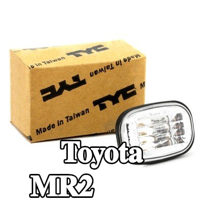 TYC مؤشر جانبي كلا الجانبين, تركيب جانبي, شفاف, بدون حامل لمبة — Toyota Mr2