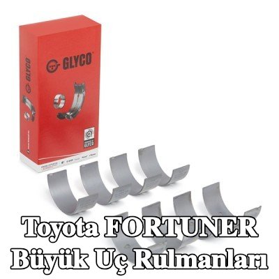 GLYCO Çelik sırtlı, sinterle birleştirilmiş bronz büyük uç yatakları — Toyota Fortuner