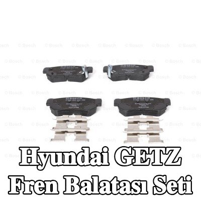 BOSCH Gıcırtı önleyici plakalı fren balatası seti, montaj kılavuzu ile — 2002 Hyundai Getz