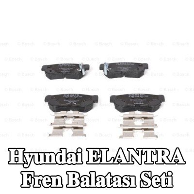 BOSCH Gıcırtı önleyici plakalı fren balatası seti, montaj kılavuzu ile — 2011 Hyundai Elantra