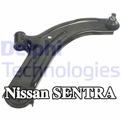 DELPHI ذراع التعليق السفلي, يمين, صفائح فولاذية, مع وصلة كروية — Nissan Sentra