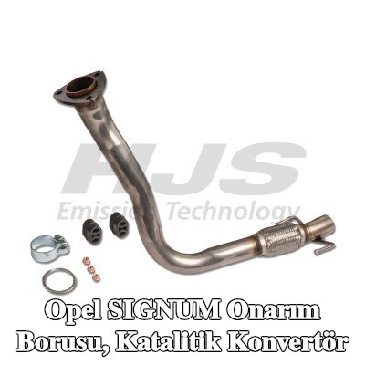 HJS Onarım borusu, katalitik konvertör katalitik konvertörden önce, sabitleme malzemesi ile — Opel Signum