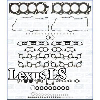 AJUSA مجموعة حشيات, رأس الأسطوانة مع حشوة رأس الأسطوانة, مع أختام ساق الصمام, FIBERMAX — Lexus Ls