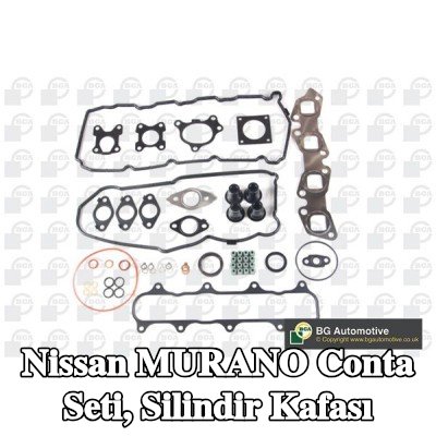 BGA Conta seti, valf kapağı contalı silindir kafası, valf gövdesi contalı, silindir kafası contası olmadan — Nissan Murano