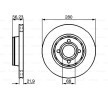 BOSCH Fren diski Dış Çap: 280mm, Havalandırmalı, Kaplamalı — Audi 80 (4)