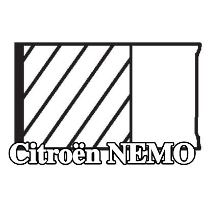 MAHLE مجموعة حلقات المكبس — 2008 Citroën Nemo