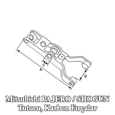 HC-Cargo Tutucu, karbon fırçalar — Mitsubishi Pajero / Shogun