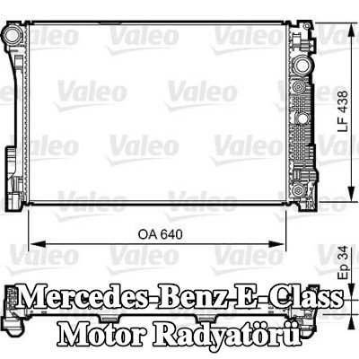VALEO Motor radyatörü Alüminyum — 2012 Mercedes-Benz E-Class