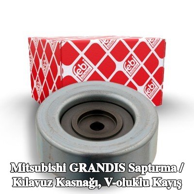 FEBI BILSTEIN Saptırma / kılavuz kasnağı, V-ribbed belt Outer Diameter: 90mm — Mitsubishi Grandis