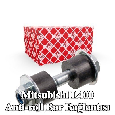 FEBI BILSTEIN Ön aks sol anti-roll bar bağlantısı, Ön Aks Sağ, dış, 65mm, Çelik, somunlu, lastik yastıklı, pullarla — 2000 Mitsubishi L400