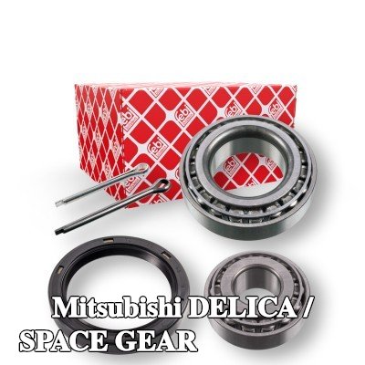 FEBI BILSTEIN مجموعة محامل العجلات للمحور الأمامي الأيسر, المحور الأمامي الأيمن — 2000 Mitsubishi Delica / Space Gear