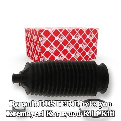 FEBI BILSTEIN Sol ön aks direksiyon kremayeri kılıfı kiti, kelepçeli — 2012 Renault Duster