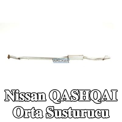 WALKER Orta susturucu 2112mm, montaj parçaları olmadan — 2014 Nissan Qashqai