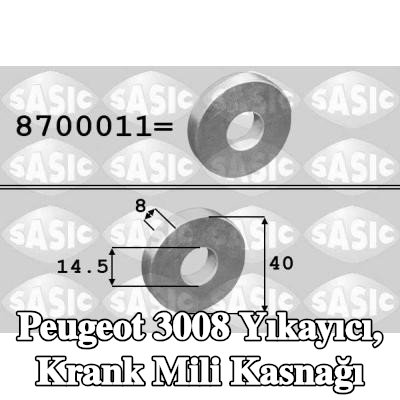 SASIC Yıkayıcı, krank mili kasnağı — Peugeot 3008